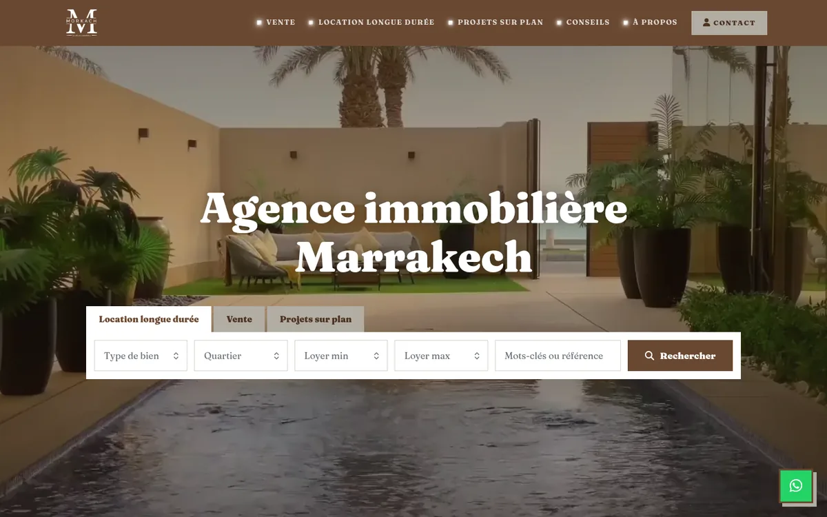 Site Morkach Immobilier réalisé par VSF Agency