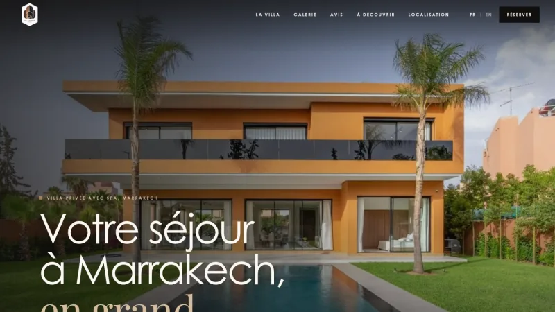 Site de la Villa Mareva, location de villa à Marrakech